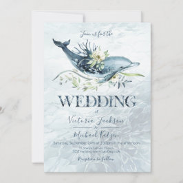 Convites para Casamento de Golfinhos no Oceano Tro