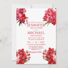 Convites para Casamento de inverno para Orquídeas 