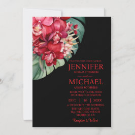 Convites para Casamento de inverno para Orquídeas 