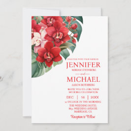 Convites para Casamento de inverno para Orquídeas 