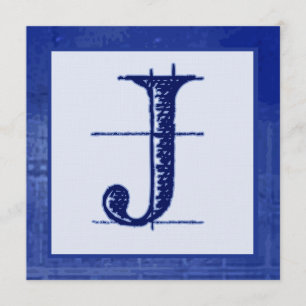 Convites para Casamento de J Monogramas Blueprint