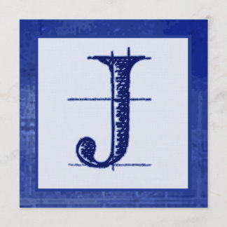 Convites para Casamento de J Monogramas Blueprint