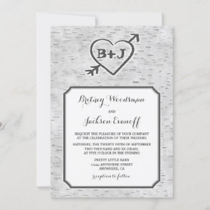 Convites para Casamento de Latidos de Árvore de Na