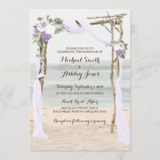 Convites para Casamento de Lavandas de Beach Arbor