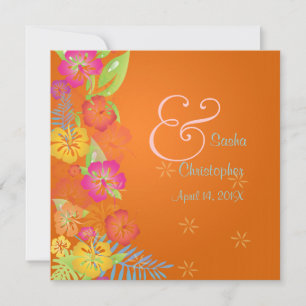 Convites para Casamento de Leis/Luau/hibiscus