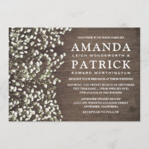 Convites para Casamento de Madeira Rústica e Rústi