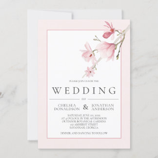Convites para Casamento de Magnolia Bloom
