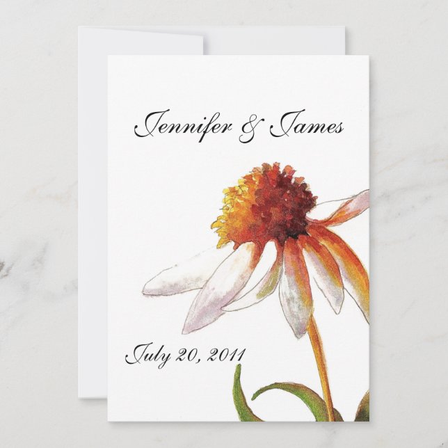 Convites para Casamento de Margarida Branco Negro (Frente)