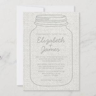 Convites para Casamento de Mason Jar, Ruptura Bran
