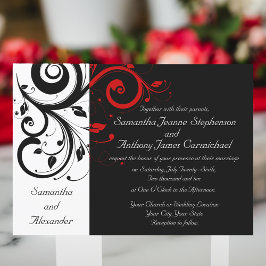 Convites para Casamento de Nave Reversa/Preto/Bran