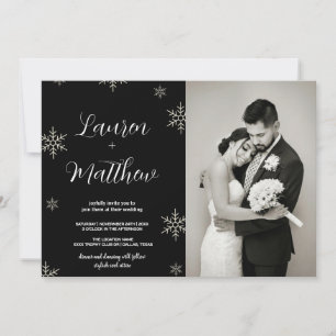 Convites para Casamento de Neve Negra com Foto