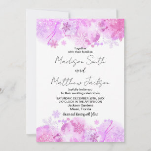 Convites para Casamento de Neve Rosa