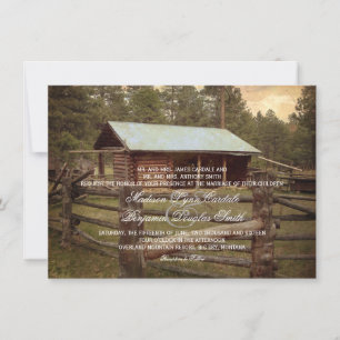 Convites para Casamento de País da Cabina de Log