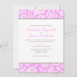 Convites para Casamento de Paisley Rosa