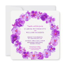 Convites para casamento de pântanos e flores de aq