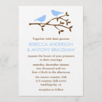 Convites para Casamento de Pássaros de Amor