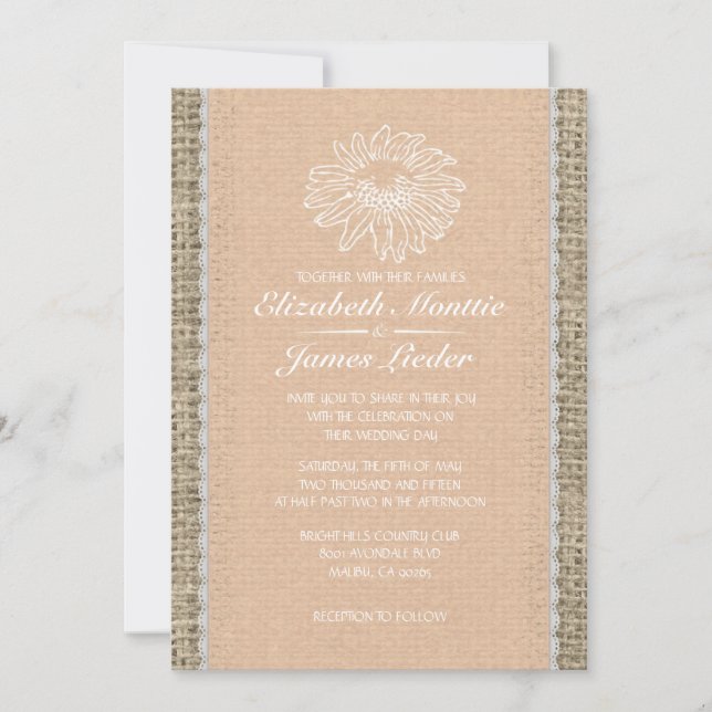 Convites para Casamento de Peach Vintage Lace (Frente)