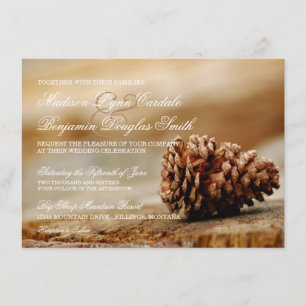 Convites para Casamento de Pine de Prata Rustic Co