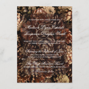 Convites para Casamento de Pine de Prata Rustic Co