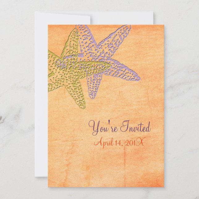 Convites para Casamento de Praia (Frente)