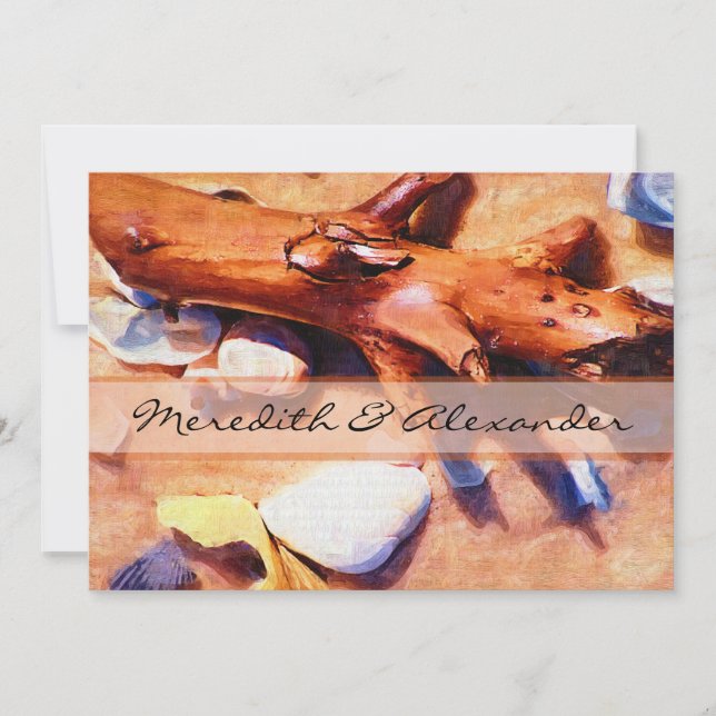 Convites para Casamento de Praia (Frente)