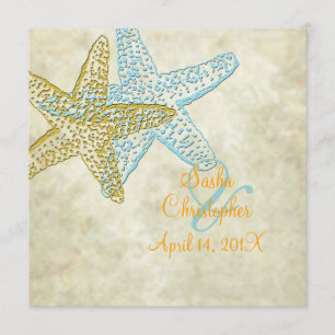 Convites para Casamento de Praia/areia branca