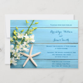 Convites Para Casamento De Praia De Starfish Com O