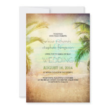 Convites para casamento de praia em Sunset