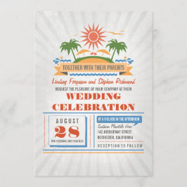 Convites para Casamento de Praia Moderna