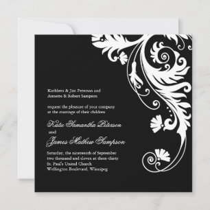 Convites para Casamento de Preto e Branco