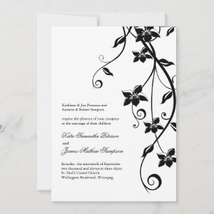 Convites para Casamento de Preto e Branco