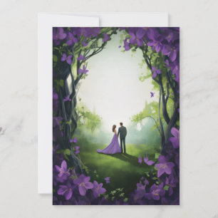 Convites para Casamento de Rosa Roxo: Elegância Fl