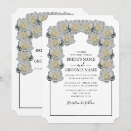 Convites para Casamento de Rosas Brancas Russas