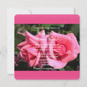 Convites para casamento de rosas rosa-duplo