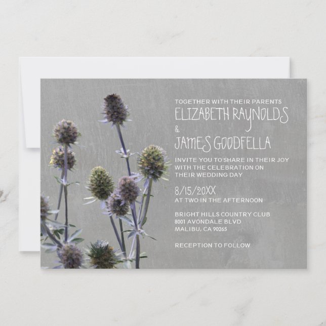Convites para Casamento de Sea Holly (Frente)