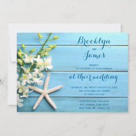 Convites Para Casamento De Starfish Com Orquídeas