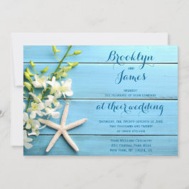 Convites Para Casamento De Starfish Com Orquídeas