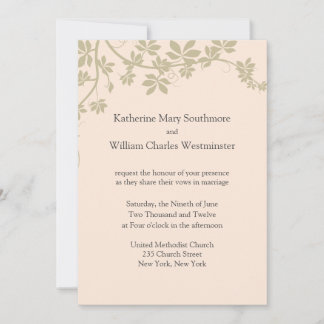 Convites Para Casamento De Taupe E De Marfim