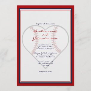 Convites para Casamento de Tema de Basebol