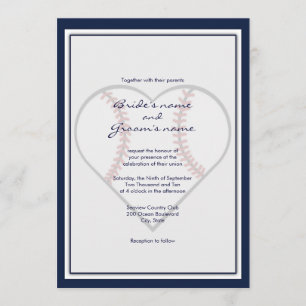 Convites para Casamento de Tema de Basebol