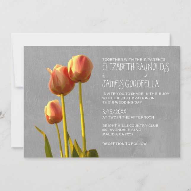 Convites para Casamento de Tulip (Frente)