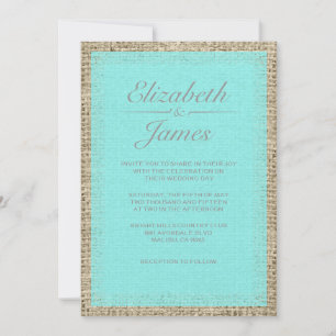 Convites para Casamento de Vintage de Teal & Silve