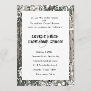 Convites para Casamento de Vintage Vintage em Crem