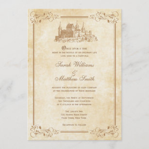 Convites para Casamento do Castelo de Fairytale
