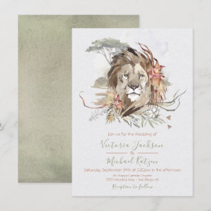 Convites para casamento do Leão da Selva Tropical