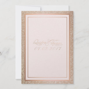 Convites para Casamento Dourado rosa