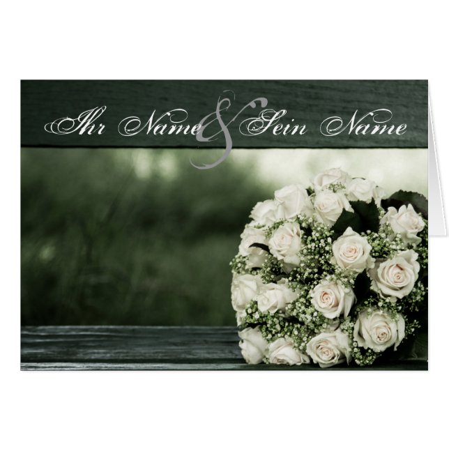 Convites para Casamento Elegante (Frente Horizontal)