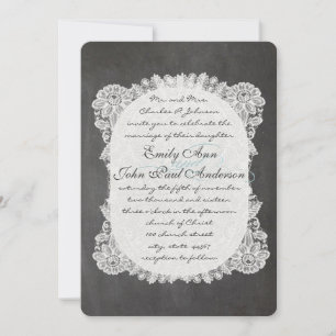 Convites para Casamento Elegante de Chalkboard e L