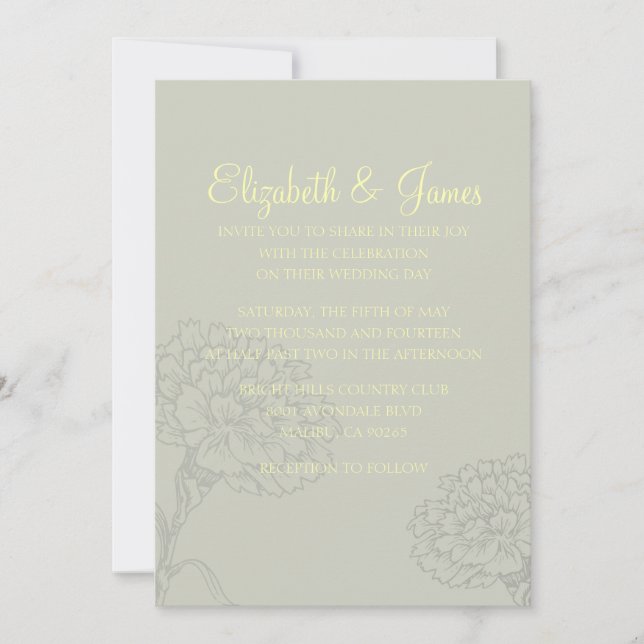 Convites para Casamento Elegante Moderno Personali (Frente)