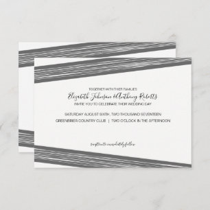 Convites para Casamento em Branco e Preto Moderno